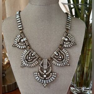 BaubleBar x Olivia Palermo Crystal and Gold Statement Necklace